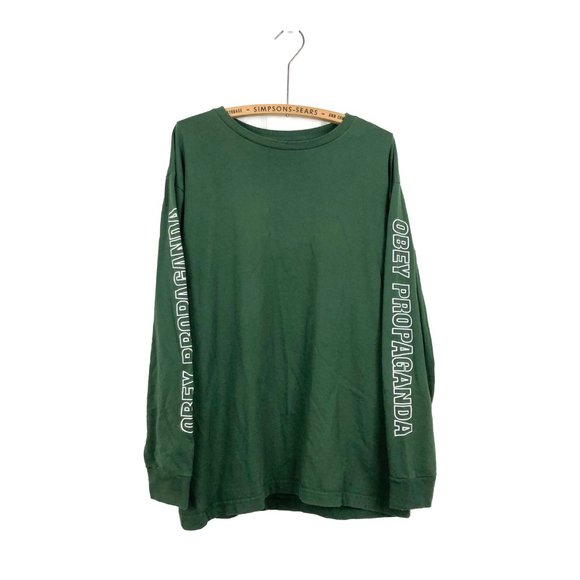Obey Other - Obey Propaganda Long Sleeve Top Graphic Green